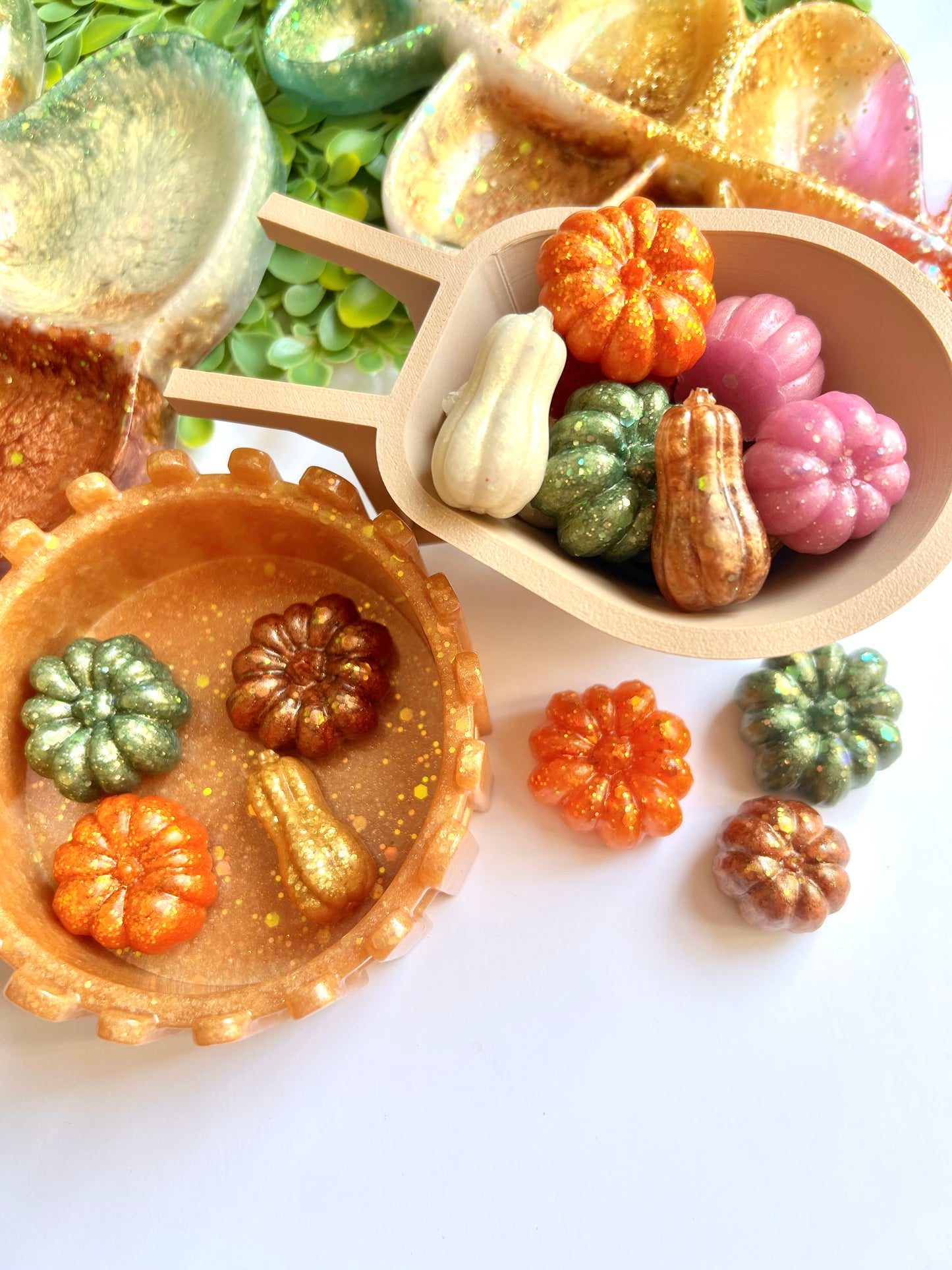 3D Resin Pumpkins Set of 8