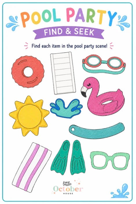 Pool PARTY Printables