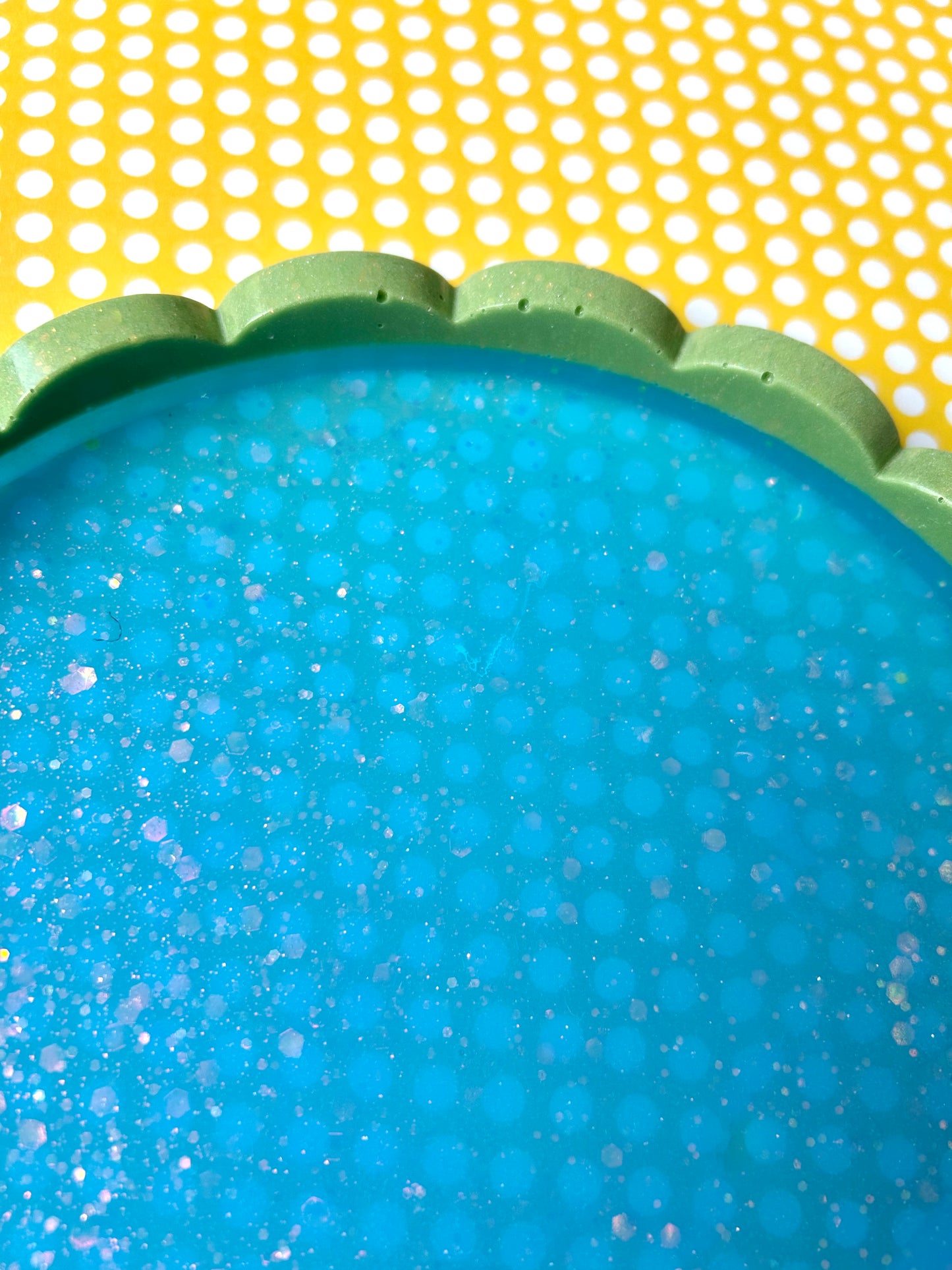 IMPERFECT Blue Scalloped Tray