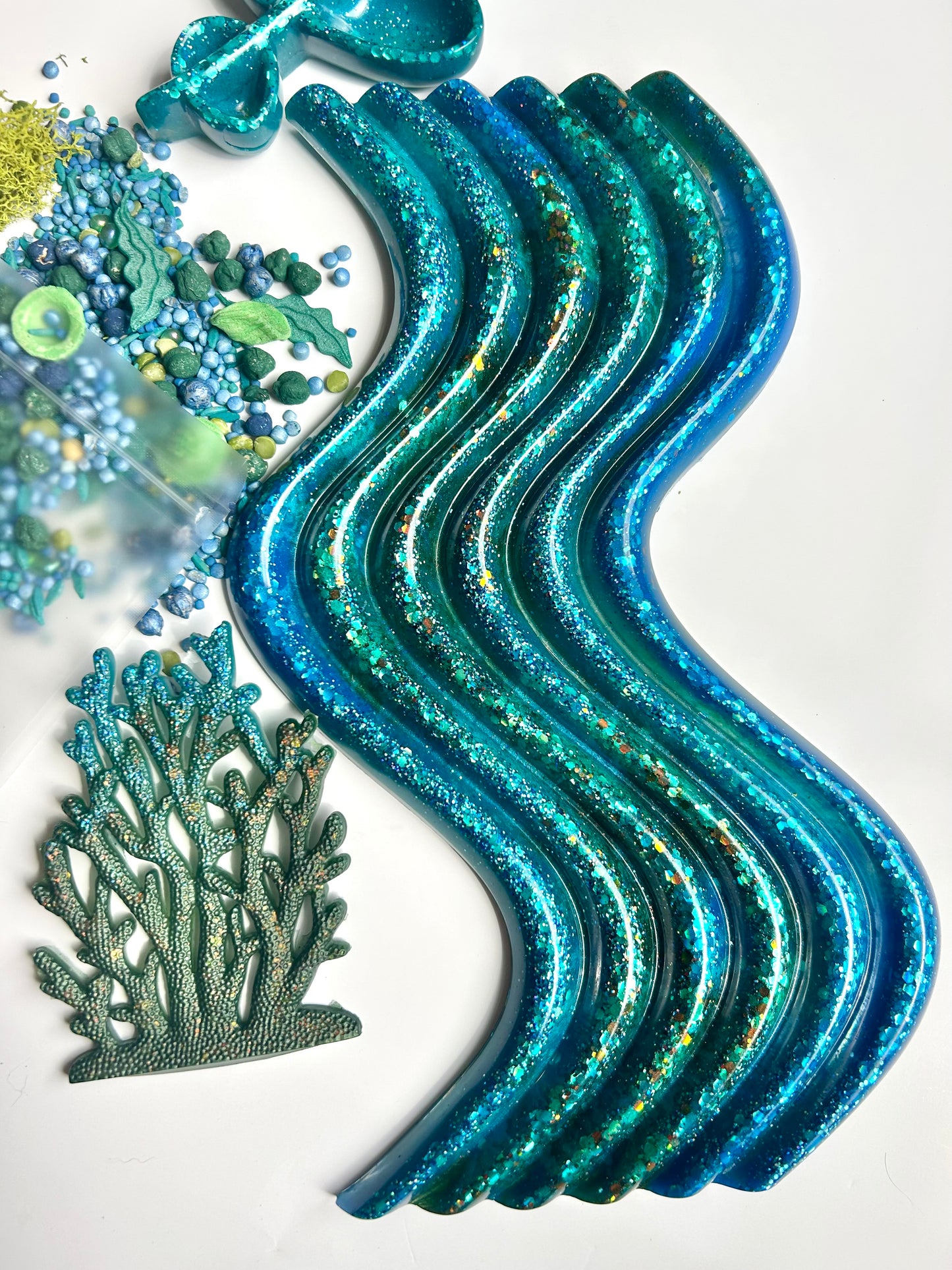 XL Wave Sensory Tray – Pond Resin Tray for Kids Play, Montessori Sorting Tray, Marsh Themed Activity Tray