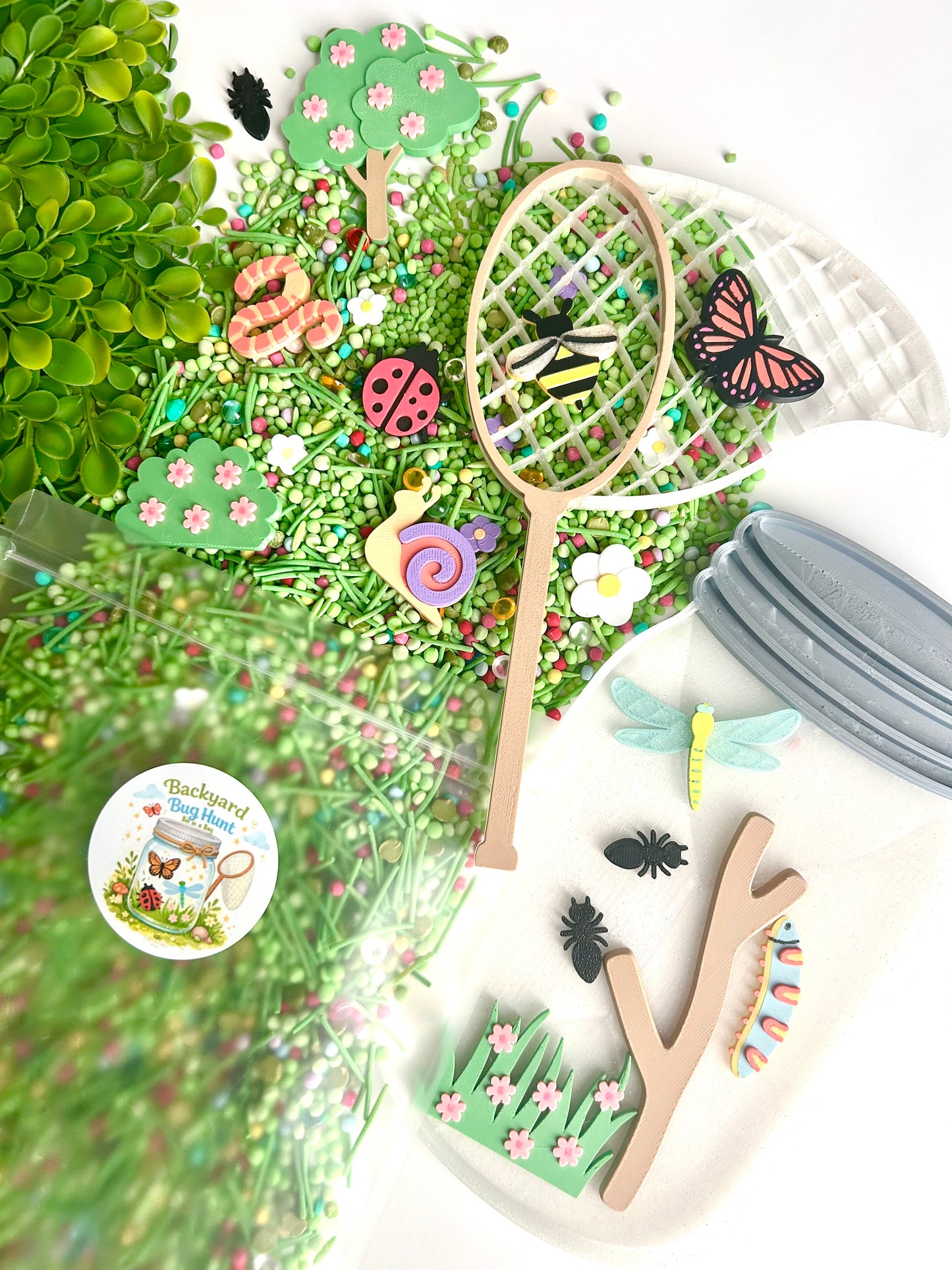 Backyard Bug Hunt Bin in a Bag | Sensory Play Kit for Kids