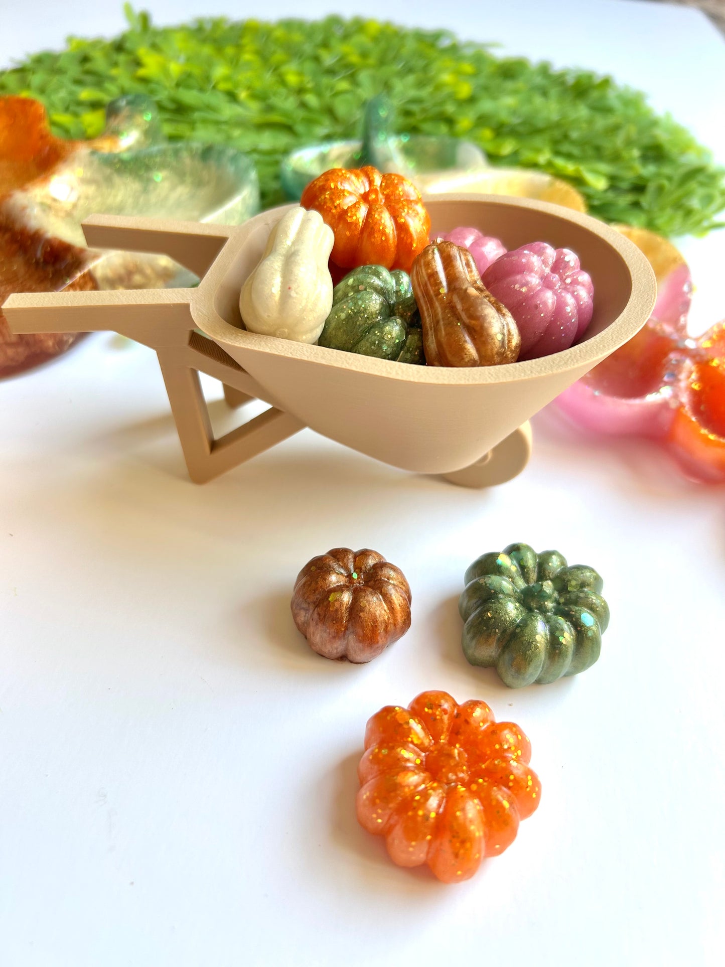 3D Resin Pumpkins Set of 8