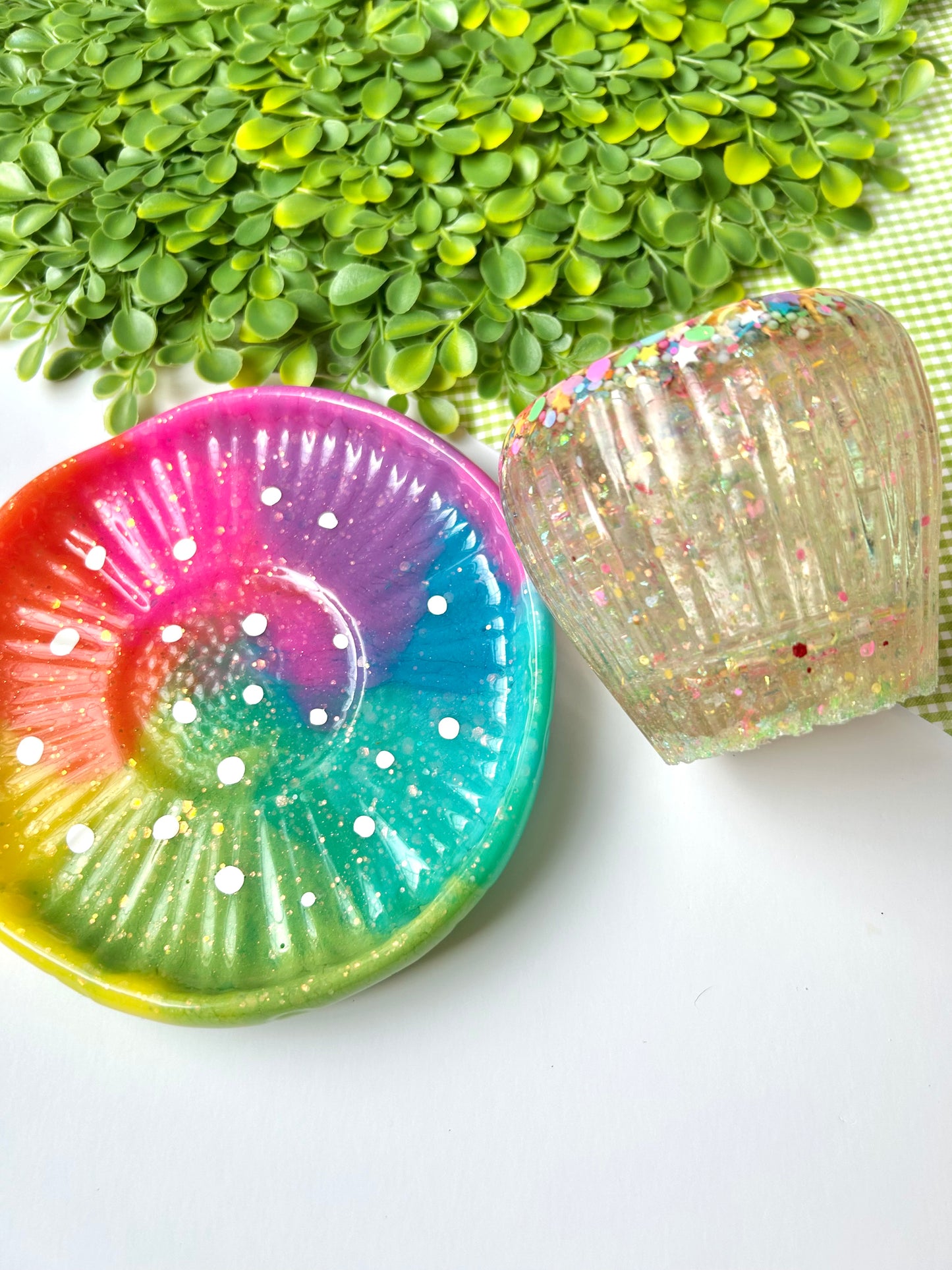 OOAK Rainbow Mushie Jar