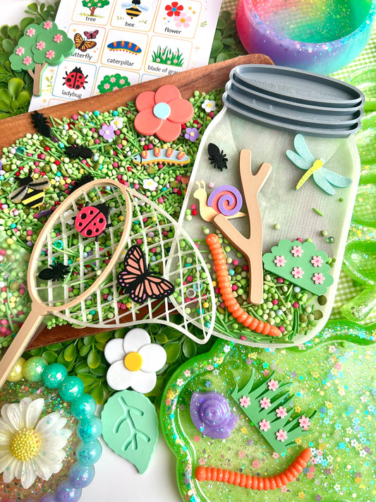 Backyard Bug Hunt Bin in a Bag | Sensory Play Kit for Kids